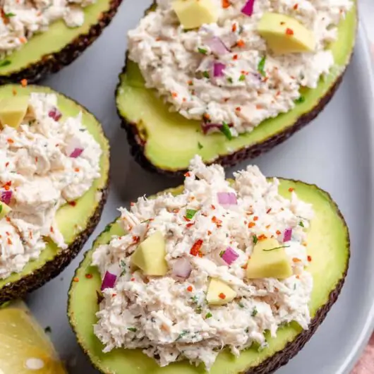 Chicken Salad Stuffed Avocados