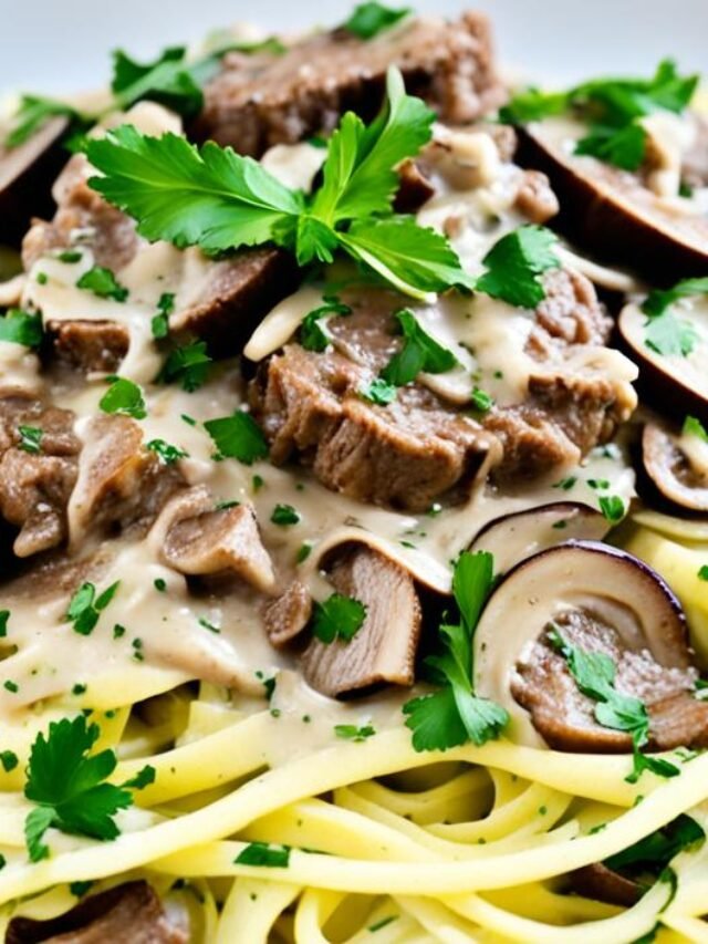 Low Carb Dinner Keto Beef Stroganoff Recipe