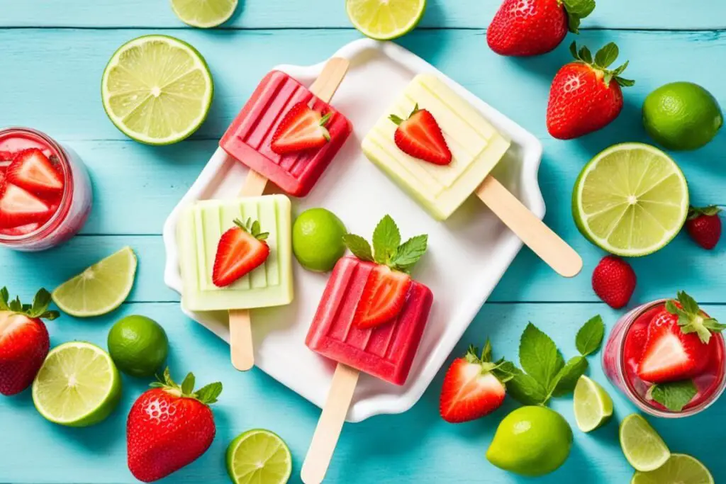 Keto Strawberry-Lime Cheesecake Pops Recipe